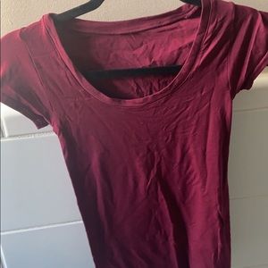 Burgundy Short sleeve top